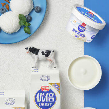 光明牌优倍鲜奶冰淇淋（原味/龙井口味）90g*4杯 雪糕添加高品质生牛乳 商品图3