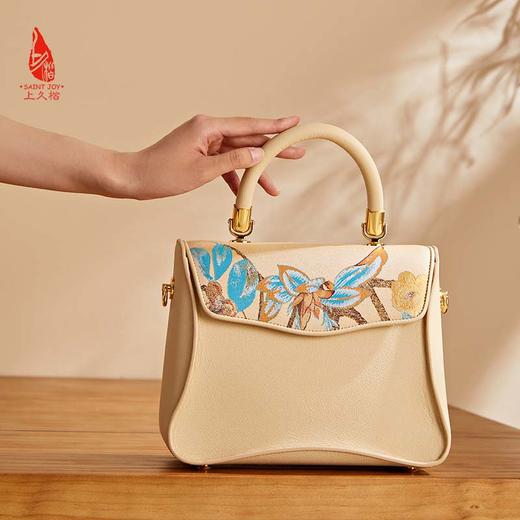 SAINTJOY/上久楷 宋锦女式拎包  锦织玉叶 BWS23A0101 商品图11