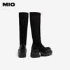 MIO米奥冬季圆头套筒弹力长靴潮流个性显高厚底休闲袜靴女靴M235830217 商品缩略图4