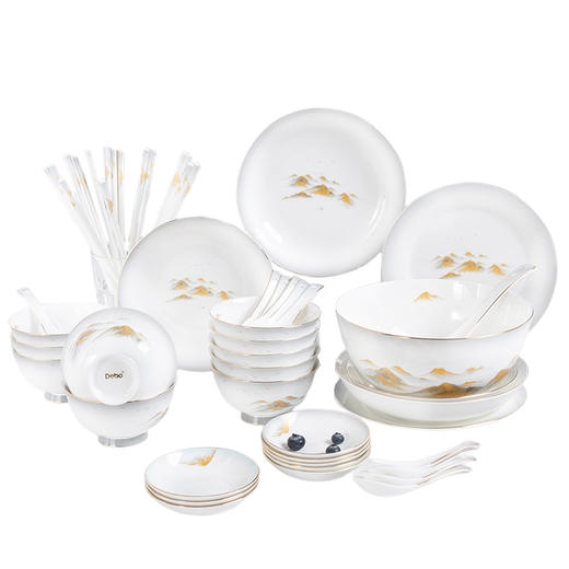德铂Debo 金山银山陶瓷碗筷套装 (厨房用具) DEP-779 商品图0
