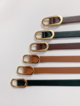 【积分礼品】熙世界韩版简约时尚百搭1cm宽细款腰带皮带女牛仔裤百搭学生细长免打孔（颜色随机）