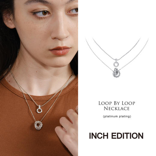 INBB0304 环环相扣双环双层项链个性叠戴时尚项链男女情侣｜ INCH EDITION 时光不惑系列 商品图2