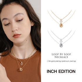 INBB0304 环环相扣双环双层项链个性叠戴时尚项链男女情侣｜ INCH EDITION 时光不惑系列