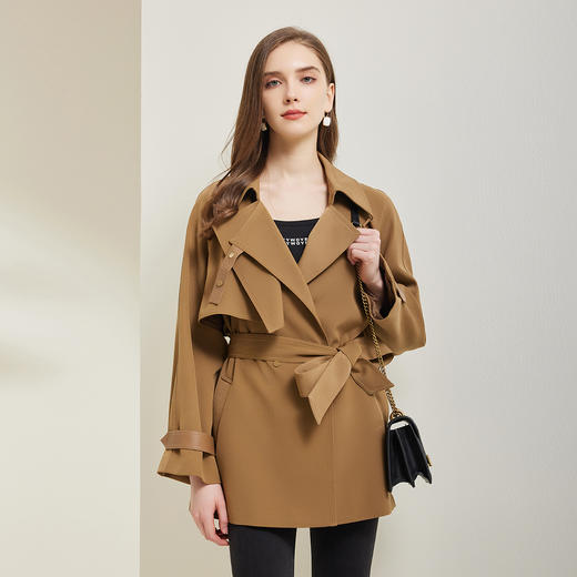 PE0A1斯尔丽瑟俪2023秋季新款一手长百搭实穿风衣 商品图0