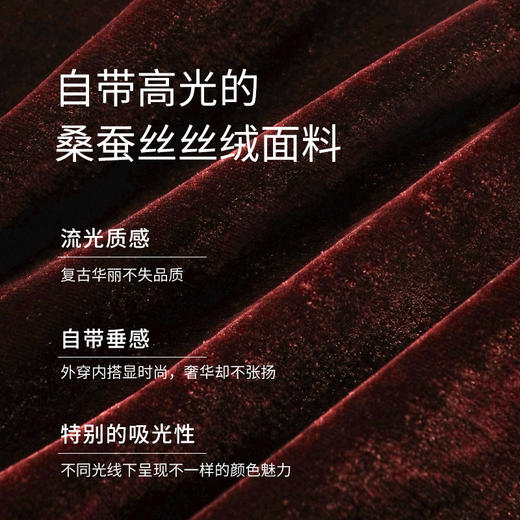 【自带高光桑蚕丝丝绒】金三塔简约时尚客外穿真丝绒家居服套女睡衣（限价款）  YSFDD701 商品图4