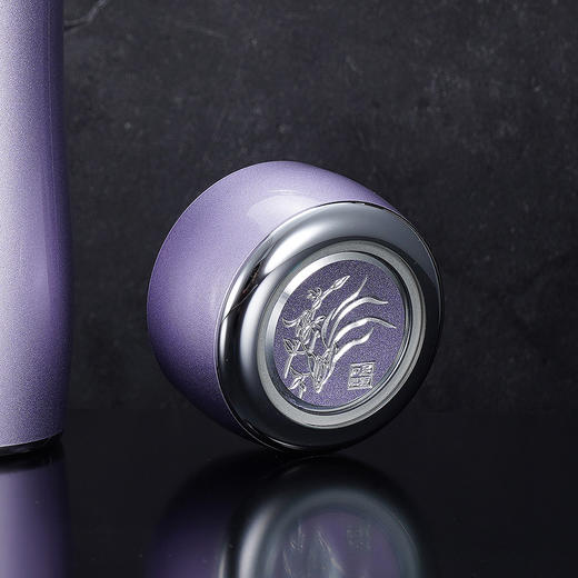 子佩集S999银【流楚窈窕】杯摆件【ZX011】纯银内胆-浅紫泡茶杯2308 商品图4