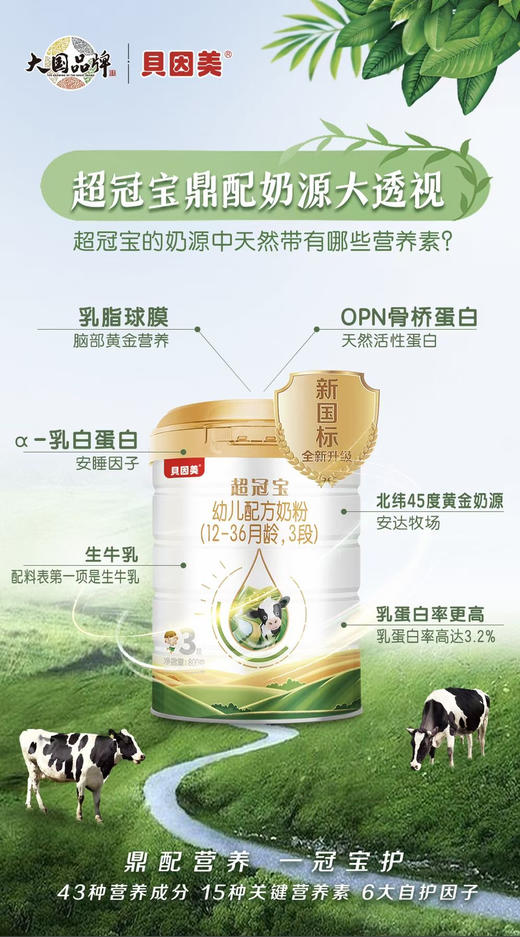 【买一罐第二罐半价或买三送一】贝因美超冠宝800克1-3段 商品图5