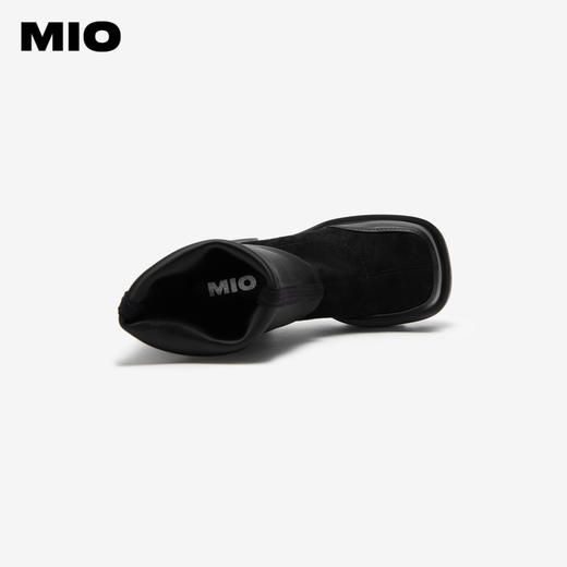 MIO米奥冬季圆头套筒弹力长靴潮流个性显高厚底休闲袜靴女靴M235830217 商品图2