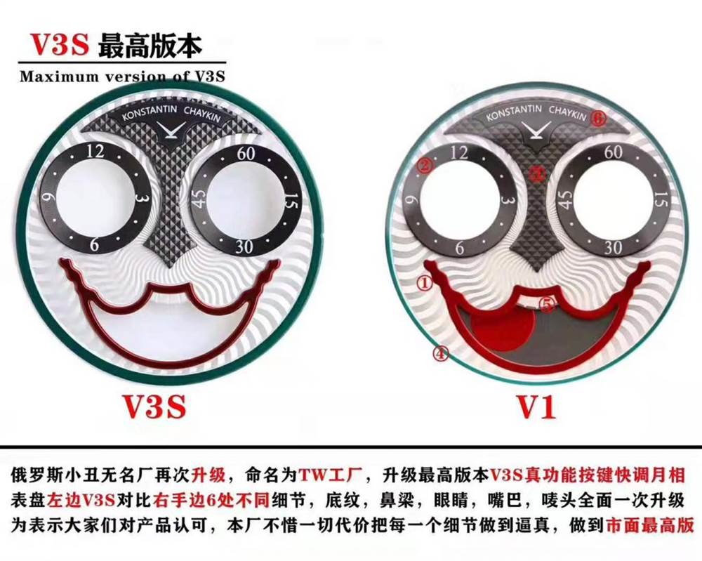 万圣节带什么表?TW厂俄罗斯切金小丑V3S升级版助你过个俏皮的Halloween!