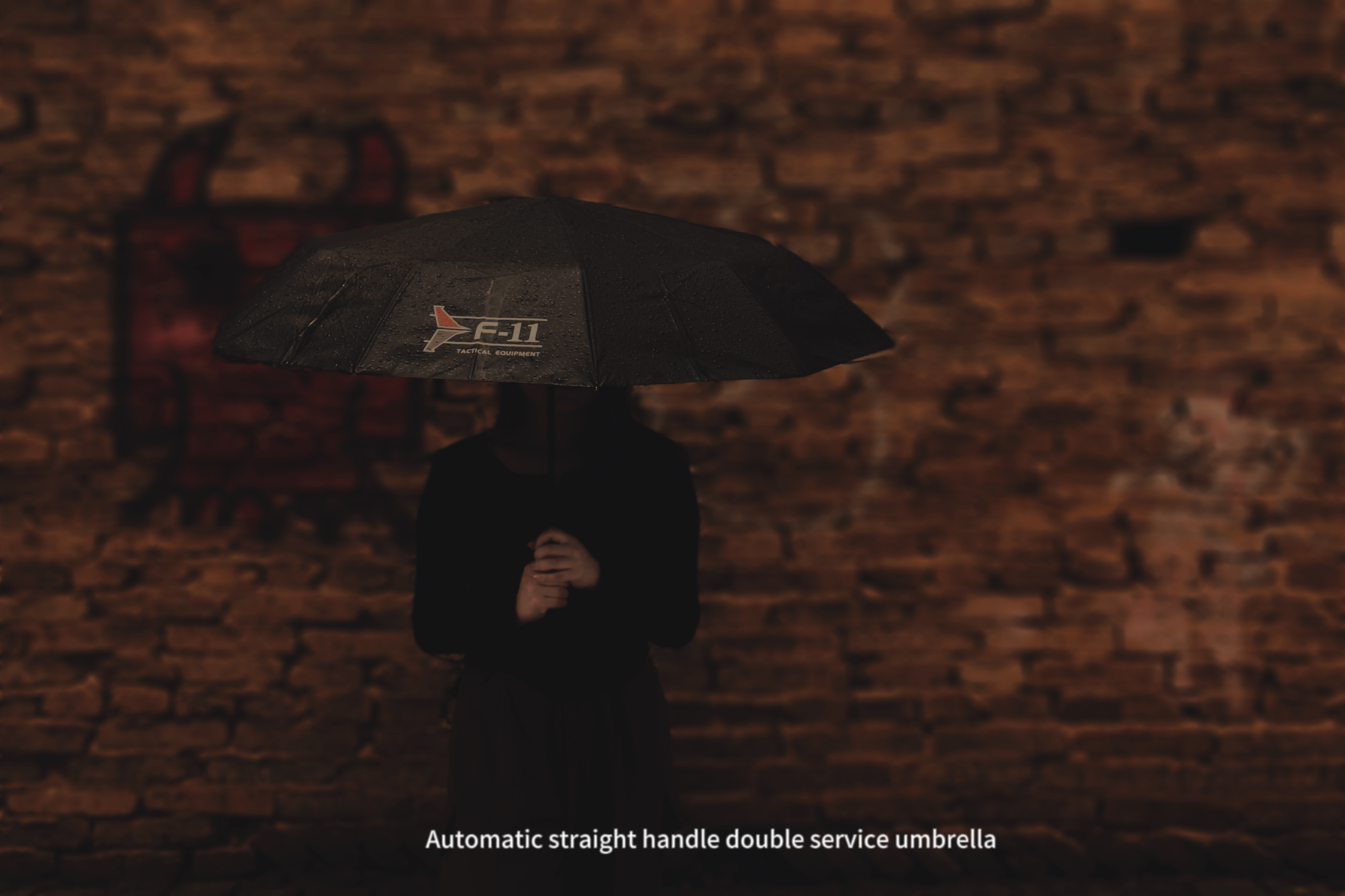 F-11全自动双层战术勤务折叠雨伞