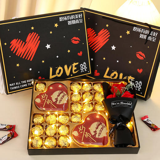 德芙巧克力礼盒装网红休闲零食送男生女友七夕情人节生日礼物批发 商品图1