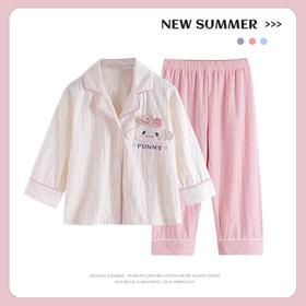 儿童睡衣女长袖纯棉女童春秋季公主母女宝宝家居服套装秋夏中大童