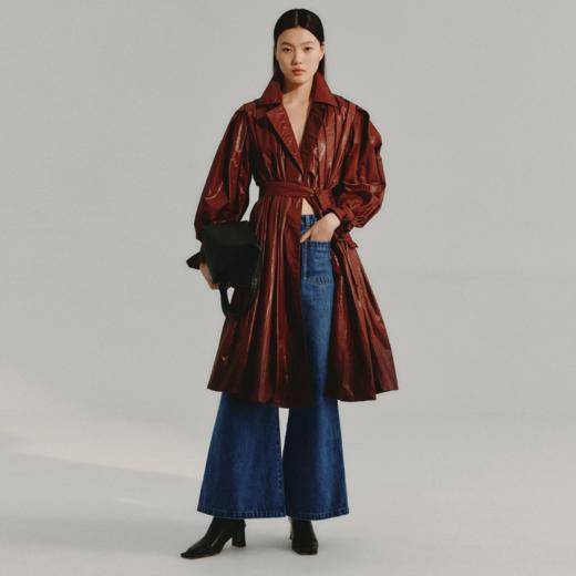 LIYIHAN 褶皱廓形风衣 Y233F00916 商品图1