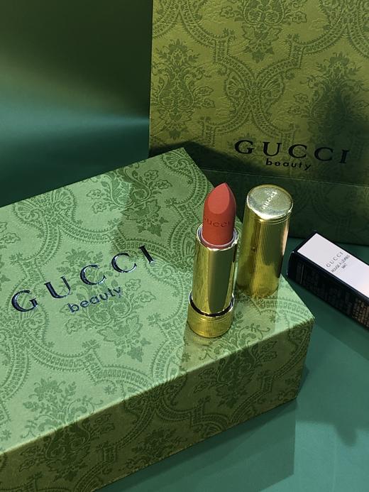  Gucci 古驰口红#208哑光金管滋润倾色绒雾口红  品牌礼盒装 商品图3