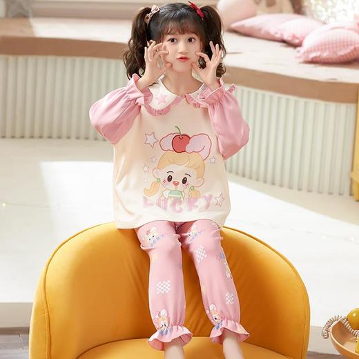 女童睡衣儿童春秋季长袖纯棉宝宝中大童夏季小女孩公主家居服套装 商品图1