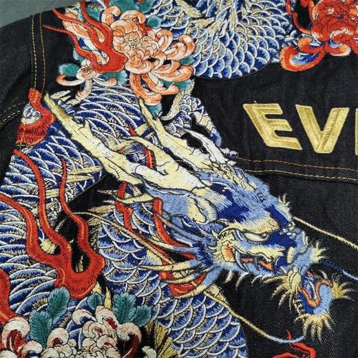 点此购买 福神男士龙腾贴布牛仔外套 yg 263493 商品图6