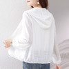时尚百搭，薄款透气白色衣夏装新款简约休闲大码开衫外套AHM-xde2160 商品缩略图4
