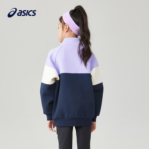 ASICS/亚瑟士童装23年秋季新款男童运动休闲个性插肩长袖卫衣T恤 商品图3