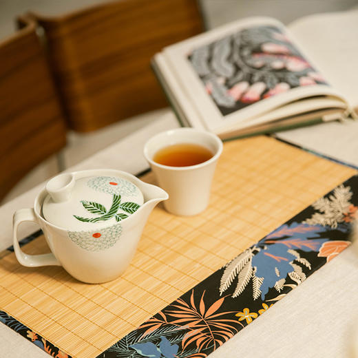 复古花卉系列竹制茶垫新中式禅意茶垫 商品图1