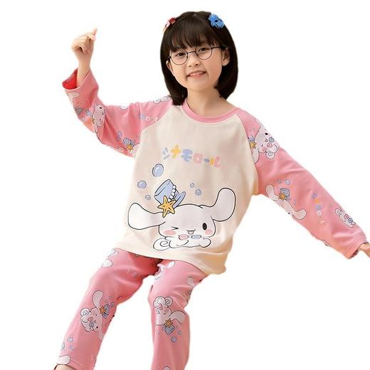 女童睡衣秋季2023新款纯棉薄款长袖套装儿童小女孩春秋洋气家居服 商品图4