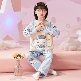 儿童睡衣女童纯棉春秋季长袖秋款卡通套装小女孩中大童空调家居服