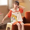 女童睡衣夏季新款短袖纯棉可爱女孩超萌公主娃娃领宝宝夏天家居服 商品缩略图0
