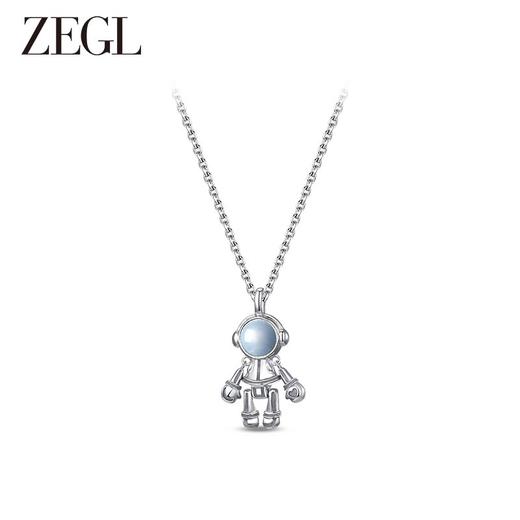 ZEGL爱发光宇航员情侣项链女生一对款太空人锁骨链七夕礼物送女友 商品图4