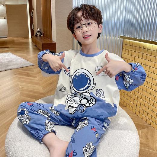 男童睡衣儿童春秋长袖薄款纯棉卡通套装12岁中大童男孩新款家居服 商品图0