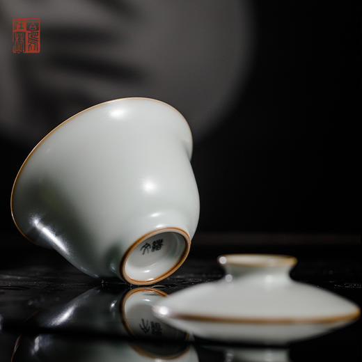 问鼎绪文汝窑新款瑶池盖碗（缺货） 商品图1