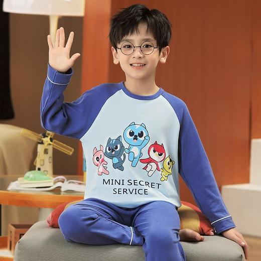 男童睡衣儿童套装春秋季纯棉长袖中大童小男孩宝宝秋款圆领家居服 商品图3