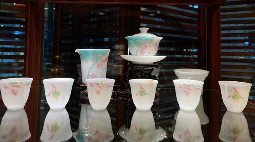 羊脂玉瓷荷花茶具 商品图0