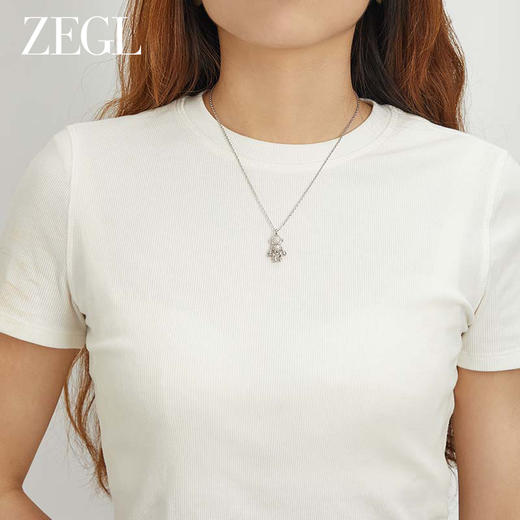 ZEGL爱发光宇航员情侣项链女生一对款太空人锁骨链七夕礼物送女友 商品图8