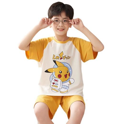 莫代尔儿童睡衣夏季薄款男童家居服套装大童夏天小男孩短袖空调服 商品图4