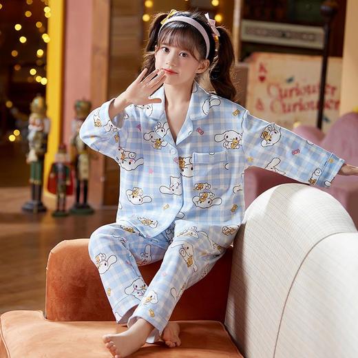 女童睡衣儿童春秋纯棉长袖套装小女孩公主可爱洋气大童学生家居服 商品图3