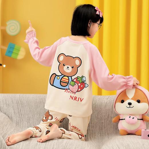 女童睡衣秋季2023新款纯棉薄款长袖套装儿童小女孩春秋洋气家居服 商品图3