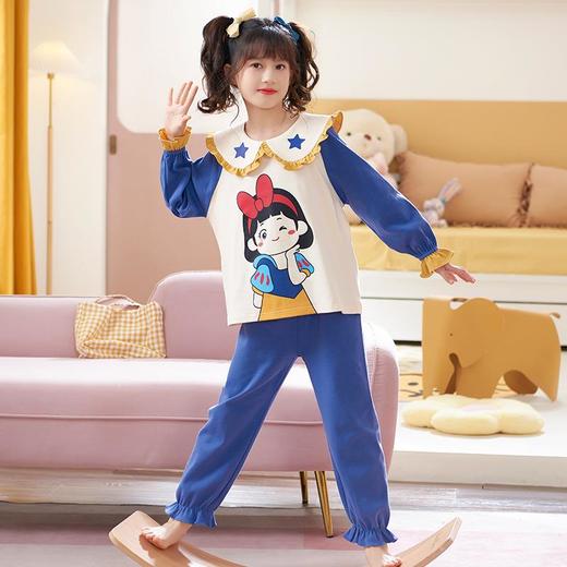 女童睡衣儿童春秋季长袖纯棉宝宝中大童夏季小女孩公主家居服套装 商品图3