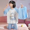 儿童莫代尔睡衣夏季女童短袖薄款三件套女孩中大童夏款家居服套装 商品缩略图3