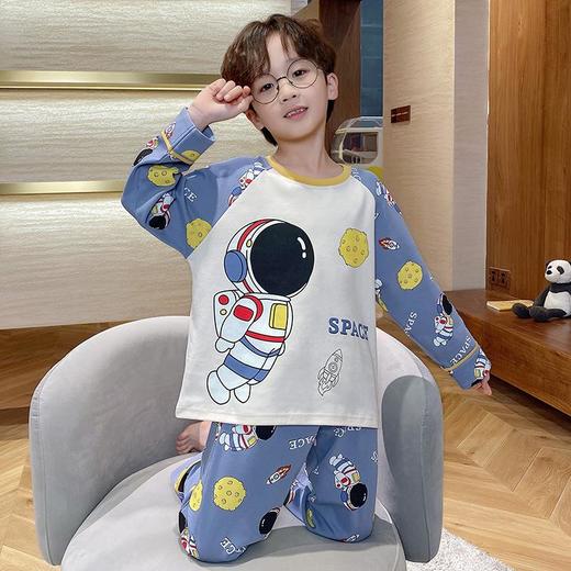 男童睡衣儿童春秋长袖薄款纯棉卡通套装12岁中大童男孩新款家居服 商品图3