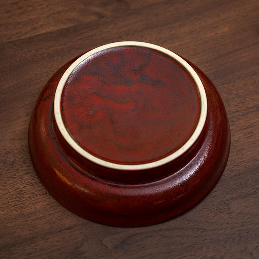 【小盟壶承】【红柚子】陶瓷干泡台 直径19cm 高5.4cm 商品图5