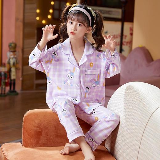 女童睡衣儿童春秋纯棉长袖套装小女孩公主可爱洋气大童学生家居服 商品图2