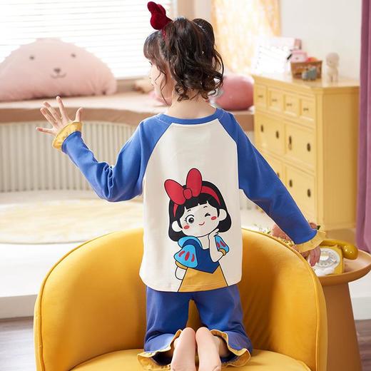 儿童睡衣女春秋季纯棉长袖女童公主款可爱洋气宝宝家居服女孩套装 商品图2