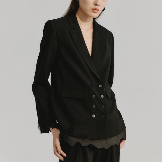 LIYIHAN 洗水磨破拼接西装 Y233T05690 商品图2