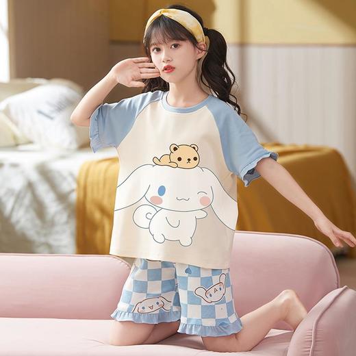 女童睡衣儿童薄款短袖纯棉套装中大童女孩公主宝宝夏季亲子家居服 商品图3