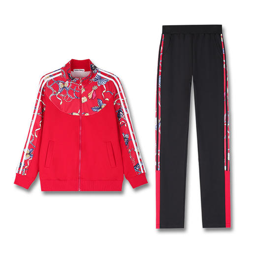 秋季新款，立领小个子春秋运动服运动套装女秋冬长袖休闲两件套QB-THF9909 商品图4