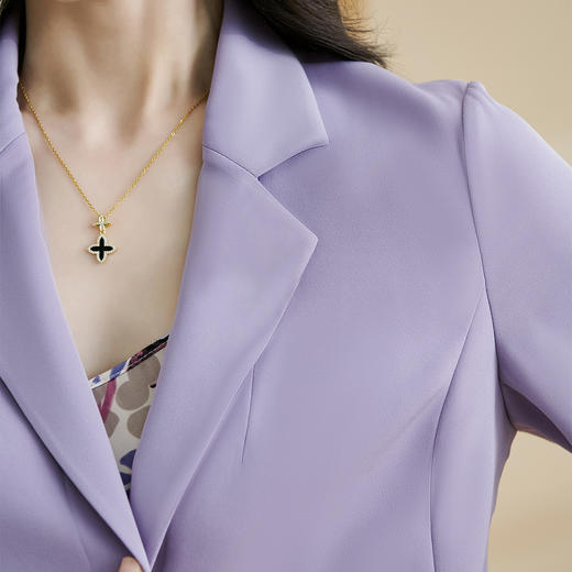 牛奶丝滑小西装 职场甜飒女神 7色可选 米思阳夏春知性优雅一粒扣修身显瘦七分袖西装外套女1838 商品图8