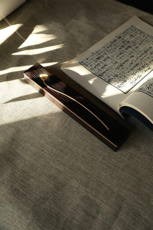 好运连连°紫光檀镶黄杨线香盒 商品图5