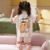 新款儿童睡衣夏季冰丝薄款卡通中大童女孩夏天丝绸女童家居服套装 商品缩略图3