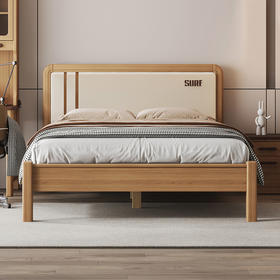 喜梦宝现代简约中国风卧室双人床家用套装组合 红檀系列