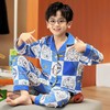 儿童睡衣男童夏季冰丝长袖中大童13岁男孩空调家居服薄款亲子套装 商品缩略图2
