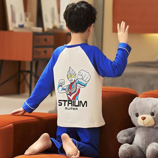 儿童睡衣男童春秋纯棉薄款中大童秋季长袖长裤小孩家居服套装男孩 商品图1